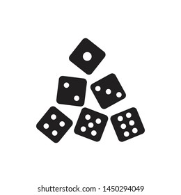 Dice icon graphic design template vector