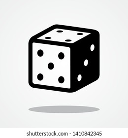 Dice Icon with Gray Shadow
