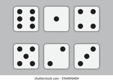 Icono de dados. Grandes vectores para juegos, medios sociales, etc.