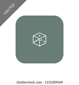 dice icon - illustration