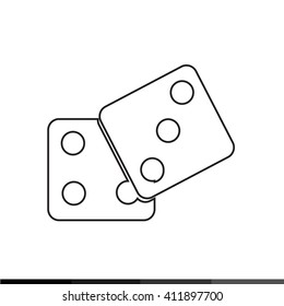 Dice Icon illustration design
