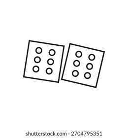dice icon illustration element design