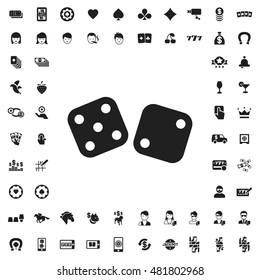 Dice icon illustration isolated vector sign symbol
