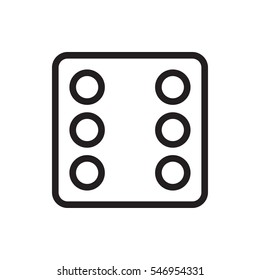 Dice icon illustration isolated vector sign symbol