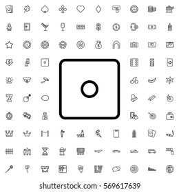 Dice icon illustration isolated vector sign symbol