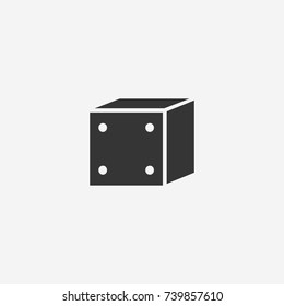 Dice icon illustration isolated vector sign symbol