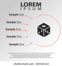 dice icon. dice infographics template