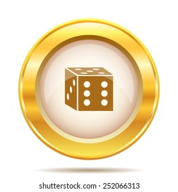 Dice icon. Internet button on white background. EPS10 vector. 