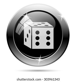 Dice icon. Internet button on white background. EPS10 vector 