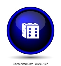 Dice icon. Internet button on white background. EPS10 vector