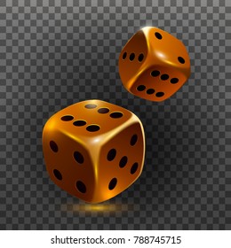 ?asino dice icon isolated on a transparent 3D object. Vector illustration