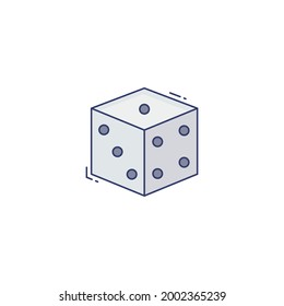 dice Icon Isolated On White Background