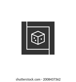 Dice icon isolated on white background. Entertainment symbol modern, simple, vector, icon for website design, mobile app, ui. Vector Illustration