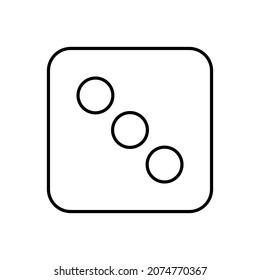 Dice icon isolated on white background. Gambling symbol modern, simple, vector, icon for website design, mobile app, ui. Vector Illustration