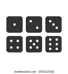 Dice icon isolated on white background. Gambling symbol modern, simple, vector, icon for website design, mobile app, ui. Vector Illustration