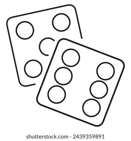 dice icon isolated on white background, vector illustration.