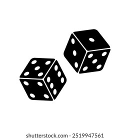 Dice icon isolated on white background.
