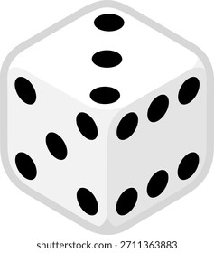 The dice icon isolated on white background