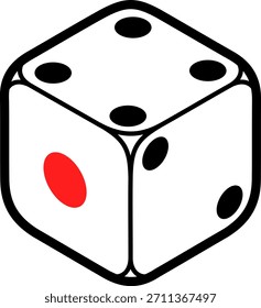 The dice icon isolated on white background