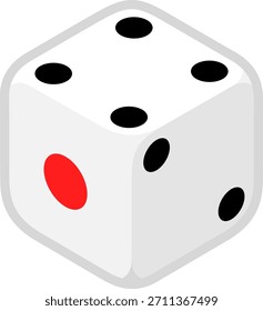 The dice icon isolated on white background