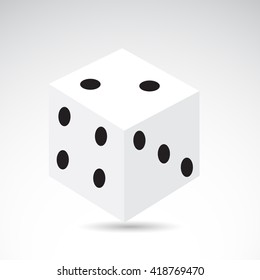 Dice icon isolated on white background. Vector art.