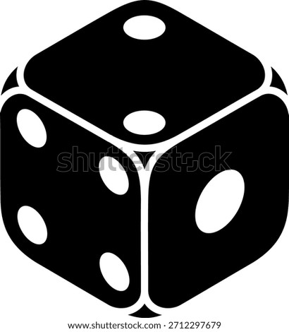 The dice icon isolated on white background