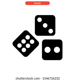 dice icon isolated sign symbol vector illustration - high quality black style vector icons
