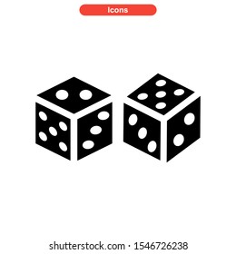 dice icon isolated sign symbol vector illustration - high quality black style vector icons

