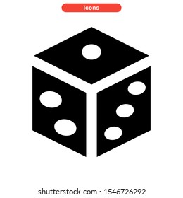 dice icon isolated sign symbol vector illustration - high quality black style vector icons
