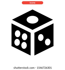 dice icon isolated sign symbol vector illustration - high quality black style vector icons
