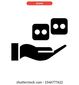 dice icon isolated sign symbol vector illustration - high quality black style vector icons
