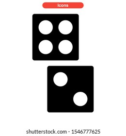 dice icon isolated sign symbol vector illustration - high quality black style vector icons
