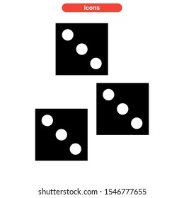 dice icon isolated sign symbol vector illustration - high quality black style vector icons
