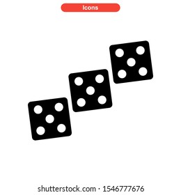 dice icon isolated sign symbol vector illustration - high quality black style vector icons
