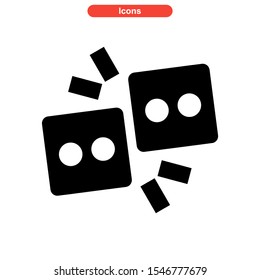 dice icon isolated sign symbol vector illustration - high quality black style vector icons

