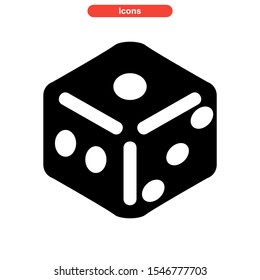 dice icon isolated sign symbol vector illustration - high quality black style vector icons
