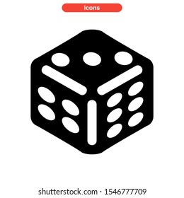 dice icon isolated sign symbol vector illustration - high quality black style vector icons
