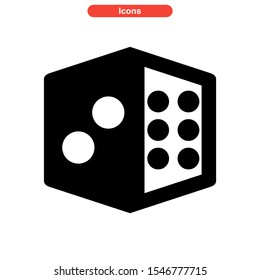 dice icon isolated sign symbol vector illustration - high quality black style vector icons
