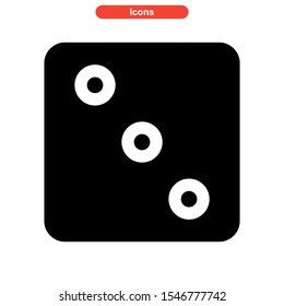 dice icon isolated sign symbol vector illustration - high quality black style vector icons
