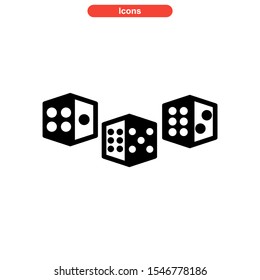 dice icon isolated sign symbol vector illustration - high quality black style vector icons
