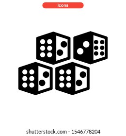 dice icon isolated sign symbol vector illustration - high quality black style vector icons
