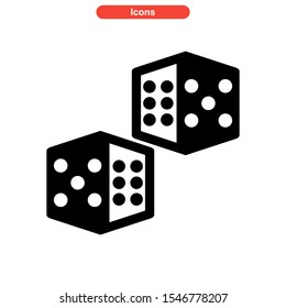dice icon isolated sign symbol vector illustration - high quality black style vector icons
