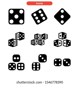 dice icon isolated sign symbol vector illustration - Collection of high quality black style vector icons
