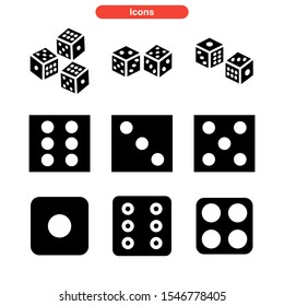 dice icon isolated sign symbol vector illustration - Collection of high quality black style vector icons
