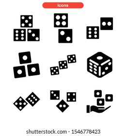 dice icon isolated sign symbol vector illustration - Collection of high quality black style vector icons
