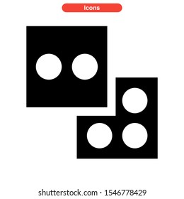 dice icon isolated sign symbol vector illustration - high quality black style vector icons
