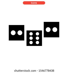 dice icon isolated sign symbol vector illustration - high quality black style vector icons

