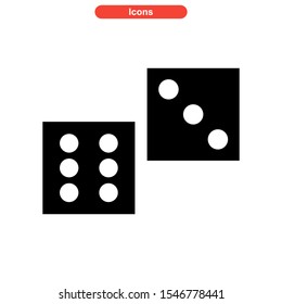dice icon isolated sign symbol vector illustration - high quality black style vector icons
