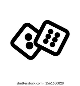 dice icon isolated sign symbol vector illustration - high quality black style vector icons
