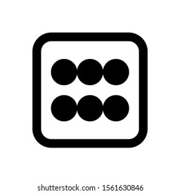 dice icon isolated sign symbol vector illustration - high quality black style vector icons
